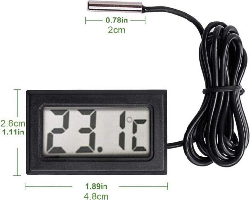 DIGITÁLNY ELEKTRONICKÝ LCD TEPLOMER SO SONDOU