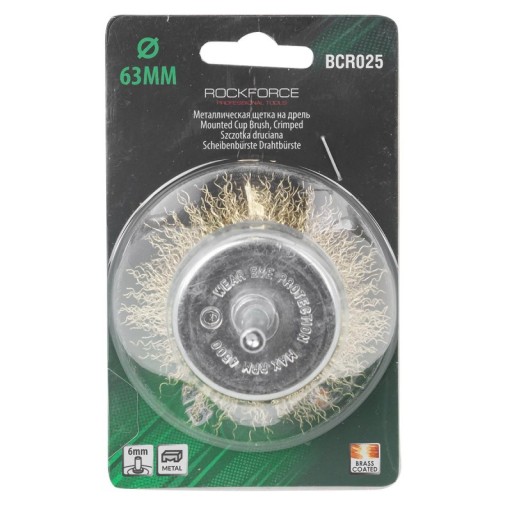 HUSTÁ DRRÁTENÁ GOMBOKOVÁ KEFA PRE BRÚSKU, VŔTAČKU, UHOLOVÁ, 63MM