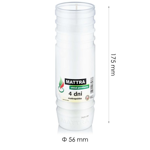 MATTRA vložka do parafínovej sviečky 4-dňová sviečka P-6