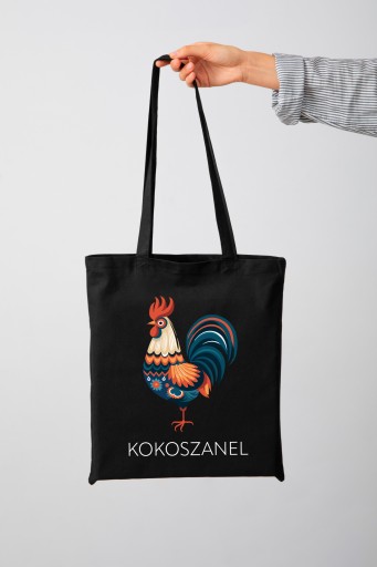 Nákupná taška Cotton Shopper s potlačou čiernej farby ako darček