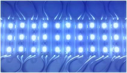LED MODUL 0,72W / 3x5050SMD / 12VDC / modrá farba vodeodolná IP65