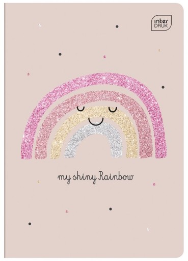 INTERPRINT ZÁPISNÍK A5-16 KONTROLOVANÝ - Glitter Girl - RAINBOW