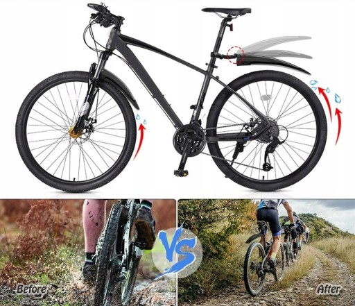 SADA BLATNÍKOV NA BICYKEL PREDNÝ BLATNÍK NA BICYKEL