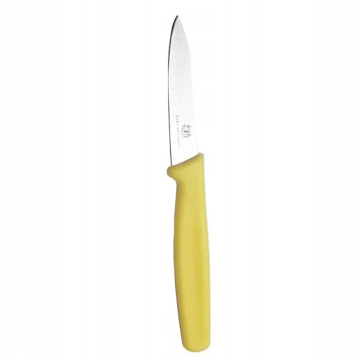 KUCHYŇSKÝ NÔŽ OSTRÝ ROVNÝ 8CM ŽLTÝ NÔŽ