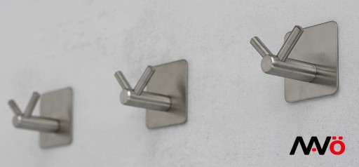 INOX KÚPEĽŇOVÝ VEŠIAK NA UTERÁKY, HÁČIK, SAMOLEPIACI VEŠIAK, PEVNÝ
