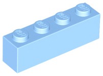LEGO 3010 BRICK 1x4 svetlomodrá NOVINKA (2g)