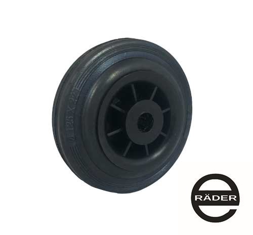 Kruh, krúžok fi. 125 mm, plast a guma, s klzným ložiskom.