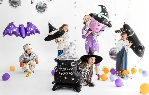 Fóliový balón Čarodejnícky klobúk NA DEKORÁCIU HALLOWEENSKÉ OZDOBY 66cm VEĽKÝ