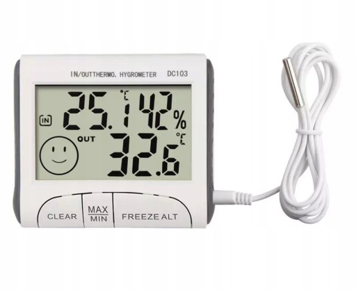 METEOROLOGICKÁ STANICA POČASIE TEPLOMER HYGROMETER VONKAJŠIA/VNÚTORNÁ BEZDRÔTOVÁ SONDA