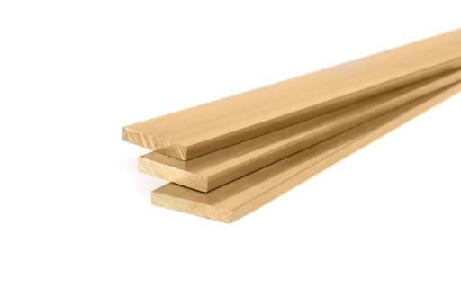 Mosadzná plochá tyč vyrezaná na rozmer 25x3mm | 10 cm