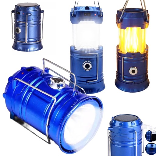 TURISTICKÁ LAMPA BATERIE CAMPING SOLAR LED USB baterka
