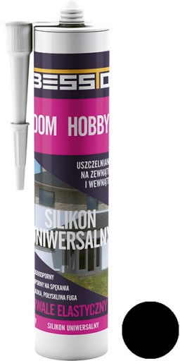 Univerzálny čierny silikón 280ml Bessto