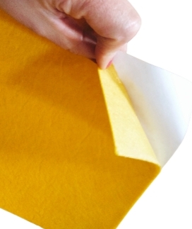 Kreatívna samolepiaca plsť A4-1 žltý list
