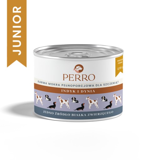 Perro - Junior Monoproteín - MORKA S TEKVICOU - 410g