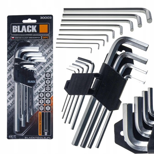 SADA 9 ks PC BLACK CRV imbusových kľúčov