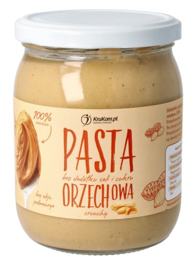 Krukam orechová pasta Crunchy Butter Arašidový krém Crunchy 500g