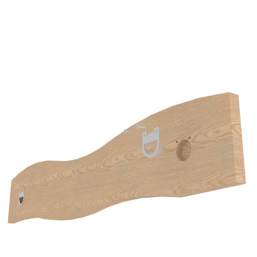 PORTO dvojitý vešiak, zamak, skrutkovaný nikel