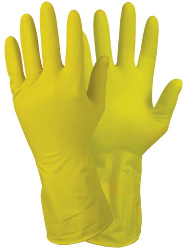 Latexové rukavice, flockované 4WRK KERRIA Y, veľkosť 10 - XL, 1 pár