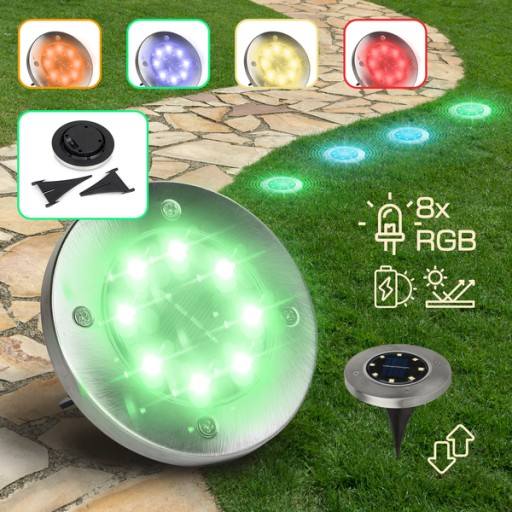 SOLÁRNA ZÁHRADNÁ LAMPA, RGB NÁSTROJNÁ LAMPA, VNÚTORNÁ LED, X 1