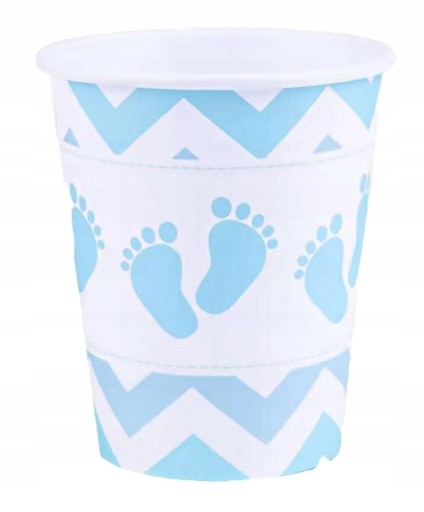 BABY SHOWER papierové poháre poháre 250 ml 6 ks CHLAPEC