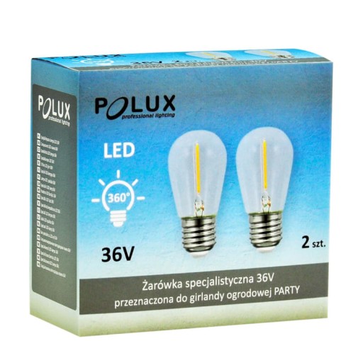 S14 TRANSPARENT žiarovky na girlandu 36V 2 KS