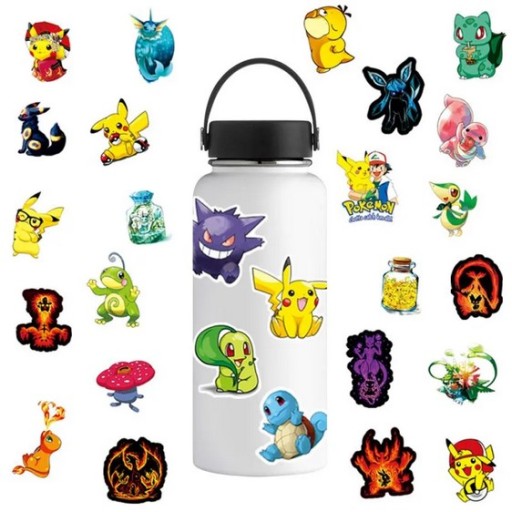 Nálepky Pokémon s Pikachu Sada 50 kusov v kufríku Nálepky pre dieťa ako darček