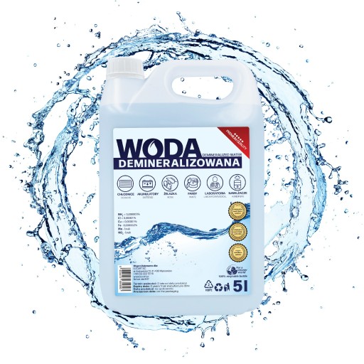 DEMINERALIZOVANÁ VODA 5L PREMIUM, NAJČISTEJŠIA