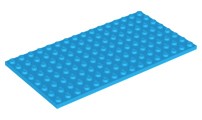 LEGO 92438 TANIER 8x16 azúrovo tmavá NOVINKA (17g)