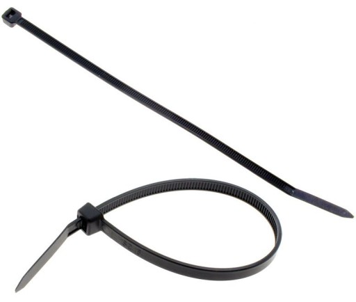 Sťahovacie pásky 20 cm, čierne 100 ks, DAN04-BLK