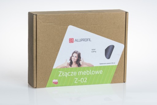 Nábytkový uholník Z-02 čierny (balenie 4 ks)