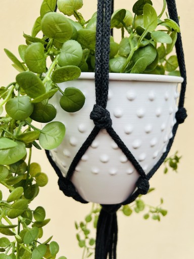 Závesný stojan na kvety MACRAMA Z BOHO LINE ANTRACIT