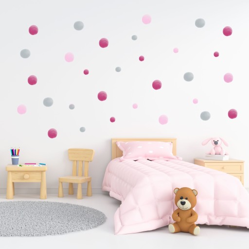 NÁLEPKY NA STENU DOTS 130 ks. KP 50x50cm