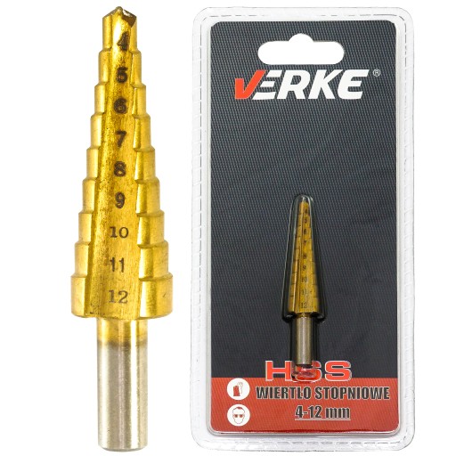 VIANOČNÝ STROMČEK KROK ŠPIRÁLOVÁ KUŽELOVÁ VŔTAČKA DO KOVU 4-12mm HSS TYTAN!