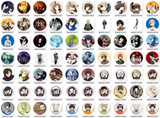 Manga Anime Bungou Zatúlané Dogs Pins