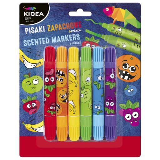 Kidea obojstranné voňavé fixy, 6 farieb