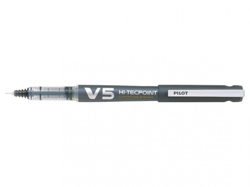 Guľôčkové pero pre 0,5mm náplň PILOT V5 + ČIERNE náplne 1+3