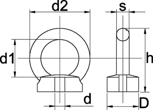 Matica s okom, pozinkovaná matica s okom, 6mm