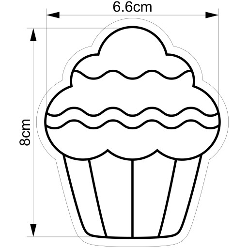 Vykrajovač na perníčky TUČNÝ ŠTVRTOK Cupcake muffin 8cm
