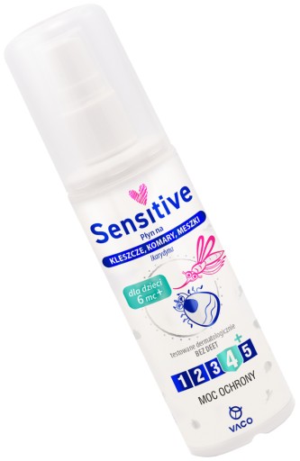 VACO Sensitive Liquid proti kliešťom, komárom a pakomárom IKARDYNA 10% (od 6 mesiacov