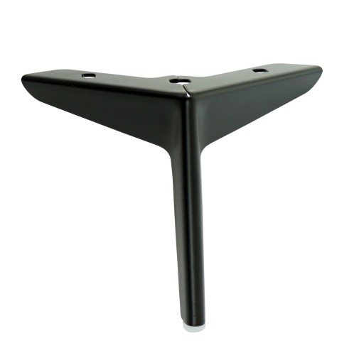 Diamantová nábytková noha 13 cm, moderná, čierna
