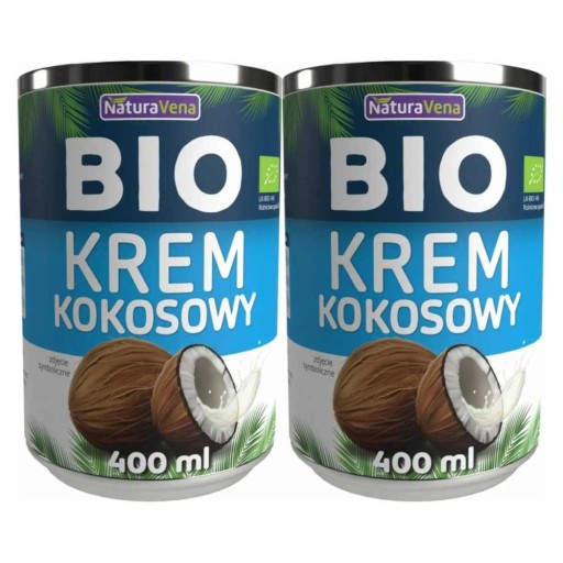2 x Kokosový krém 17% 400ml Bio - NaturAvena