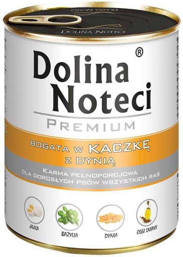 DOLINA NOTECI Premium bohaté na kačicu s tekvicou Mokré krmivo pre psov 800g