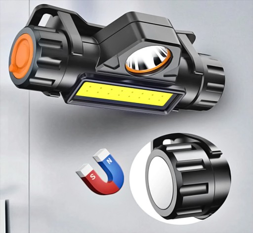 HLAVOVÁ LAMPA COB HLAVNÁ LAMPA 4v1 LAMPA S MAGNETOM