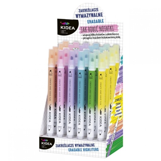 6x zmazateľné zvýrazňovače 6 KIDEA COLORS