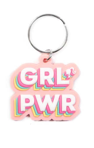 Značková Barbie Grl Pwr gumená kľúčenka Girl Power