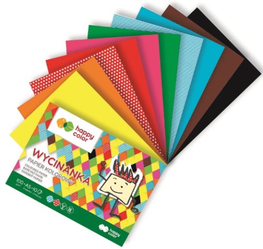 Farebný papierový výrezový blok A5/10 Happy Color