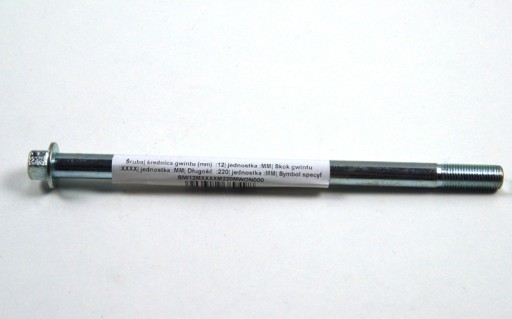 PRIEMER ZÁVITU 12MM DĹŽKA 220MM