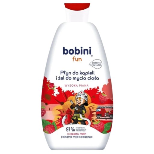 Bobini Fun Tekutý a prací gél Malina s vysokou penou 500 ml