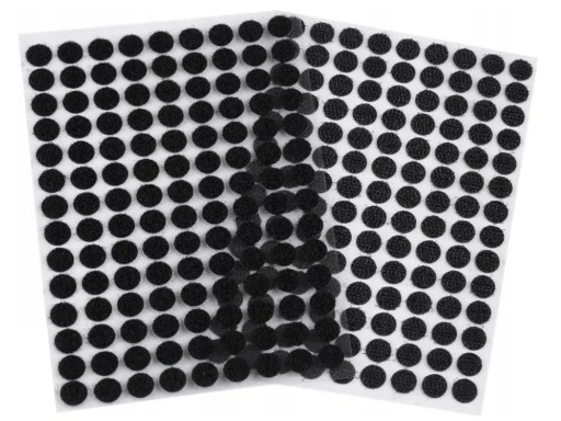 Samolepiace KOLESÁ na suchý zips okrúhle 10 mm ČIERNY samolepiaci okrúhly suchý zips