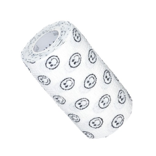 Súdržný obväz Vitammy Autoband, biele smajlíky, 10 cm